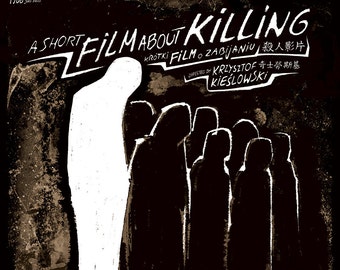 Polish Arthouse Movie Poster | A Short Film About Killing | Kieślowski Print | Minimalist Crime Art