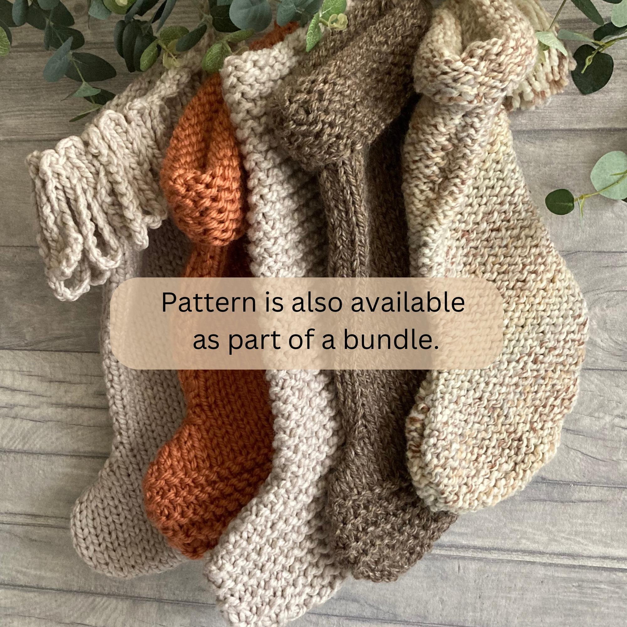 Beginner Chunky Christmas Stocking Knitting Pattern – Neutral, Easy PDF ...