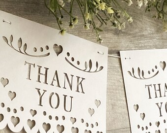 Thank You Wedding Table Sign, Gift Table Decor, Celebration Decor