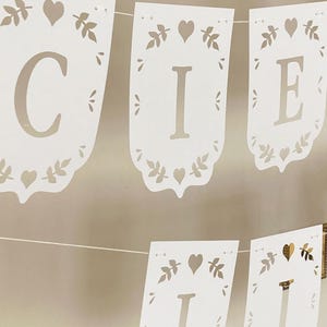 Cielito Lindo Papel Picado DIY Baby Shower Banner, Mexican Inspired Floral Backdrop Decoration