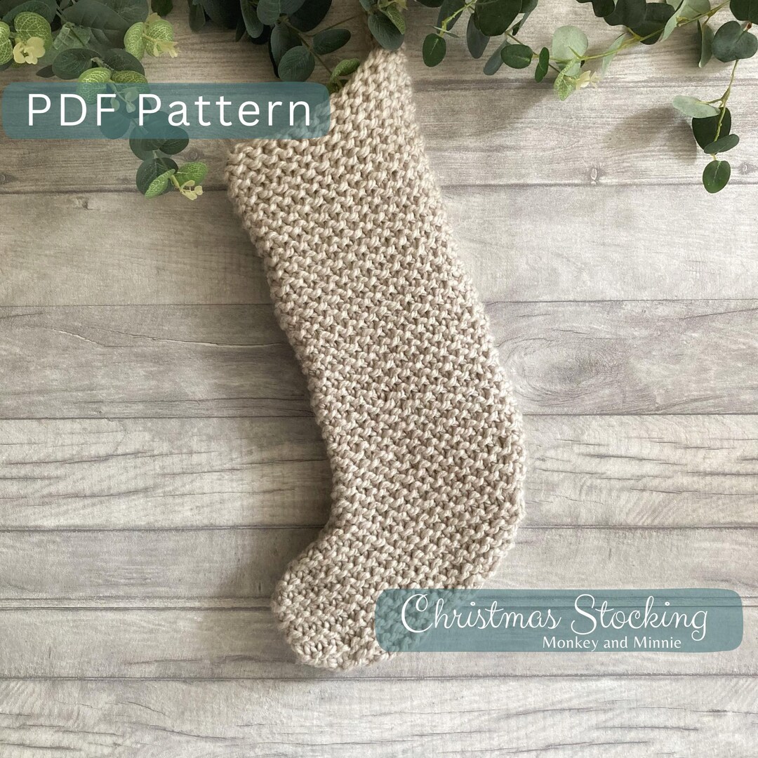 Beginner Chunky Christmas Stocking Knitting Pattern – Neutral, Easy PDF ...