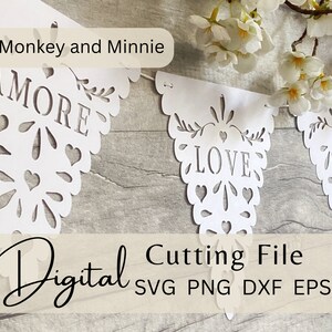 Bundle de bannière de mariage, guirlande d'anniversaire, fichiers numériques SVG pour Silhouette Cricut