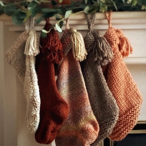 Neutral Chunky Knit Christmas Stockings – Personalized Family Mantel Decor