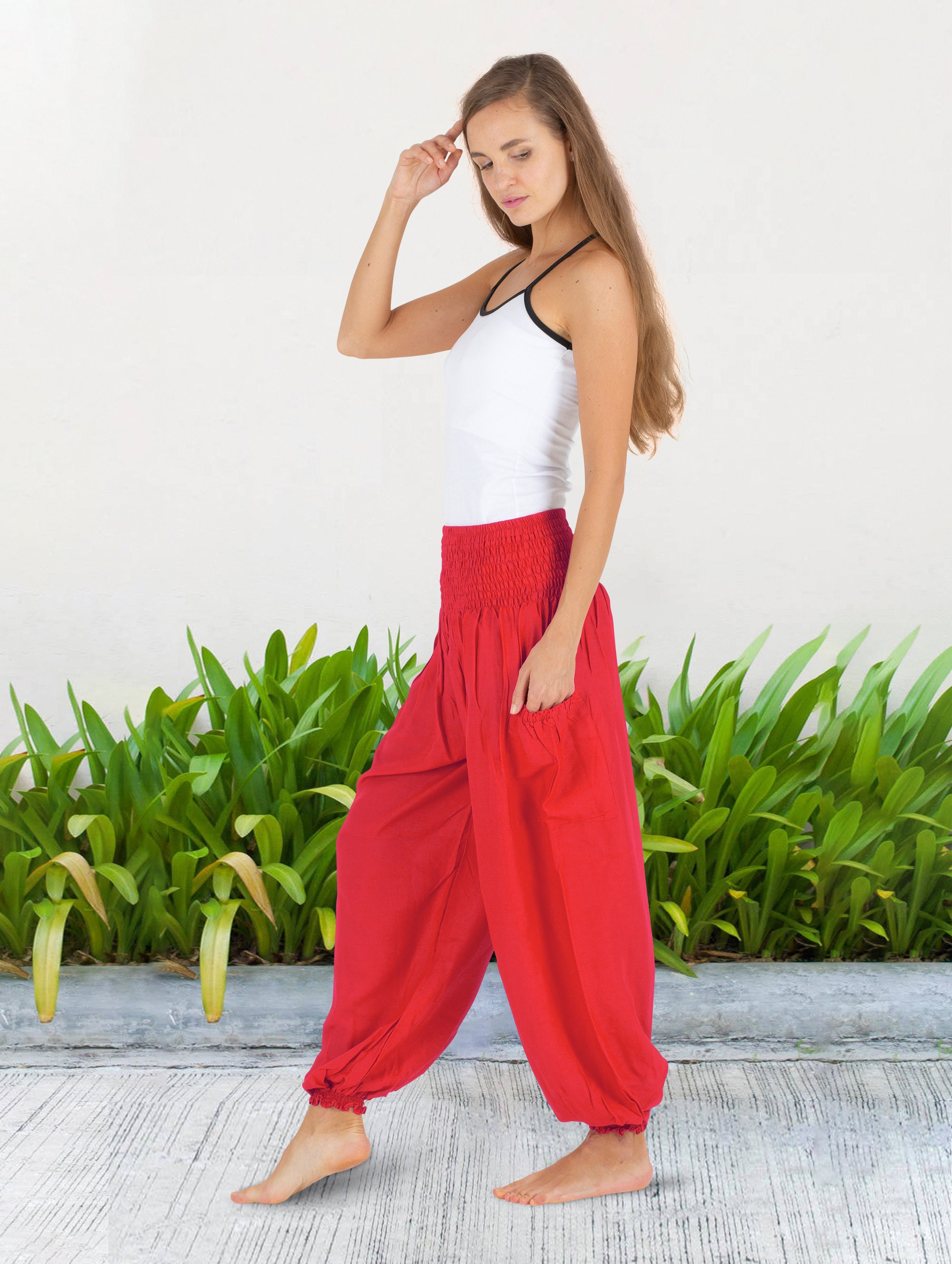high waisted boho pants