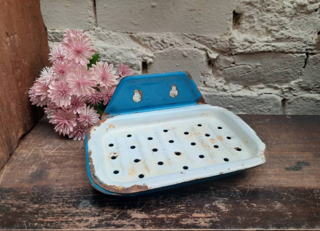 Vintage Enamel Soap Dish. Etsy