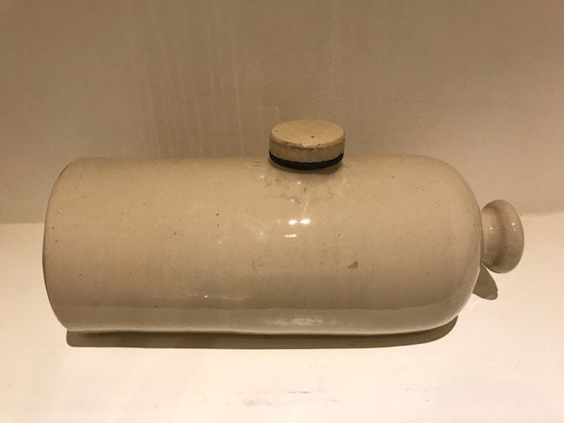 Antique No3 Stoneware Old Fashioned Hot Water Bottle Country Etsy