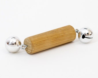 Cylinder Bell Rattle. Baby Rattle. First Baby Rattle. Montessori Rattle. Tactile Rattle. Sound Rattle. Wooden Rattle. Eco rattle.