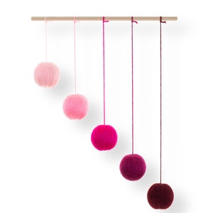 Set of 3 x montessori mobile Pink Gobbi, Octahedron, Dancers. Crib toy. Baby mobile. Hanging mobile. Montessori mobile. Essential. girl image 3