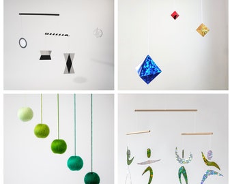 Montessori Mobile Set – Munari, Gobbi, Octahedron, Dancers (Newborn Visual Development)