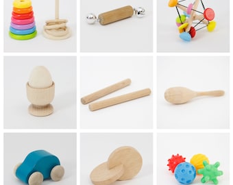 Set of 9 Montessori toys for baby