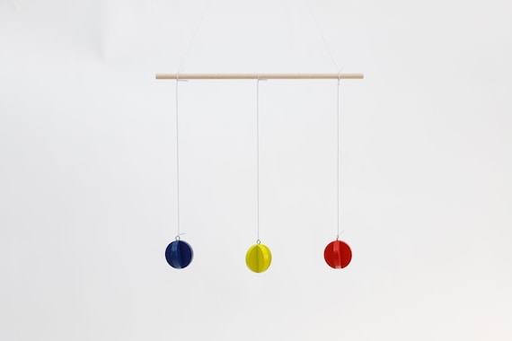 Primary Colors Baby Mobile, Montessori Inspired Hanging Toy
