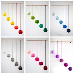 Ensemble de 5 x mobile Montessori avec salle de gym / support robuste Munari, Gobbi, Dancers, Octaedron, Rainbow, Nursery hanging mobile, giostrine image 4