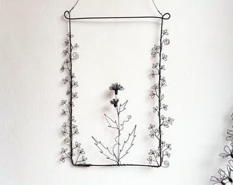 Wire art, thistle, Scottish emblem, wild flowers, gorse, wire flowers, gift, Mum birthday, present, house warming, letterbox gift