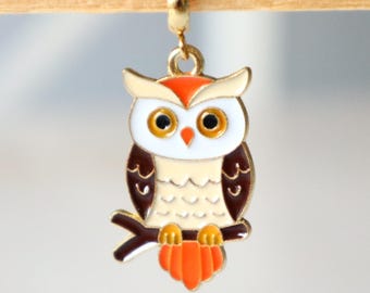 Lindo búho pequeño esmaltado, colgante hecho a mano para otoño, joyería sencilla para uso diario, collar, regalo para adolescentes, joyería de animales