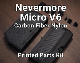 Carbon Fiber Nevermore Micro V6 Filter Printed Parts