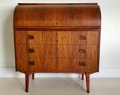 Egon Ostergaard Designed Swedish Rosewood Roll Top Desk