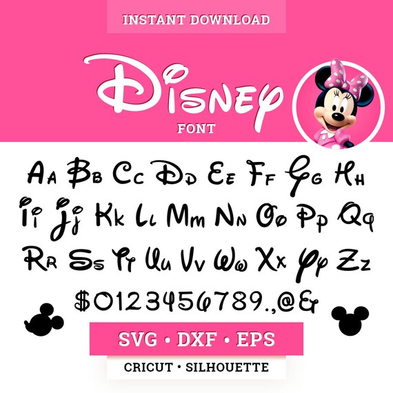 disney-svg-font-for-cricut-and-silhouette-cutting-machines-svg-etsy