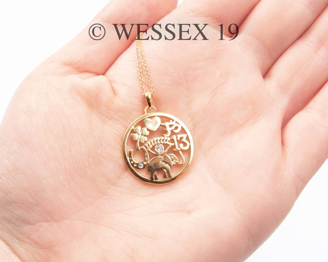 Gold Filled Lucky Symbol Charm Necklace Gold Good Luck Charm Etsy
