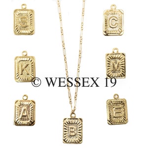 Gold Filled Initial Charm Necklace | Letter Pendant Necklace | Monogram Pendant Necklace | Gold Name Necklace |Gold Initial Pendant Necklace