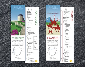 Camino Elevation Bookmarks // Portugués & Francés