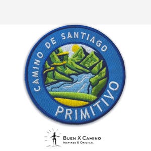 The Camino Primitivo Patch + Trail Map Card // Camino De Santiago // Ships Worldwide