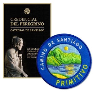 Official Camino Credential + The Camino Primitivo Patch + Decal + Trail Map Card
