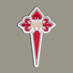 Cross of Saint James // Camino de Santiago // 3.5&quot; 9cm Embroidered // Camigas