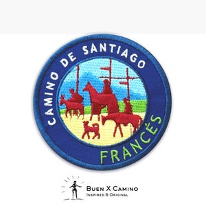 The Camino Francés Patch + Trail Map Card // Camino De Santiago // Ships Worldwide