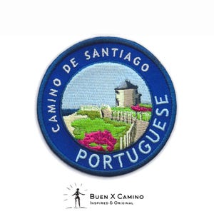 The Camino Portuguese Patch + Trail Map Card  // Camino De Santiago • Portugués • Global Shipping