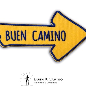 The Buen Camino Arrow Patch + Trail Map Card // Camino de Santiago // Ships Worldwide