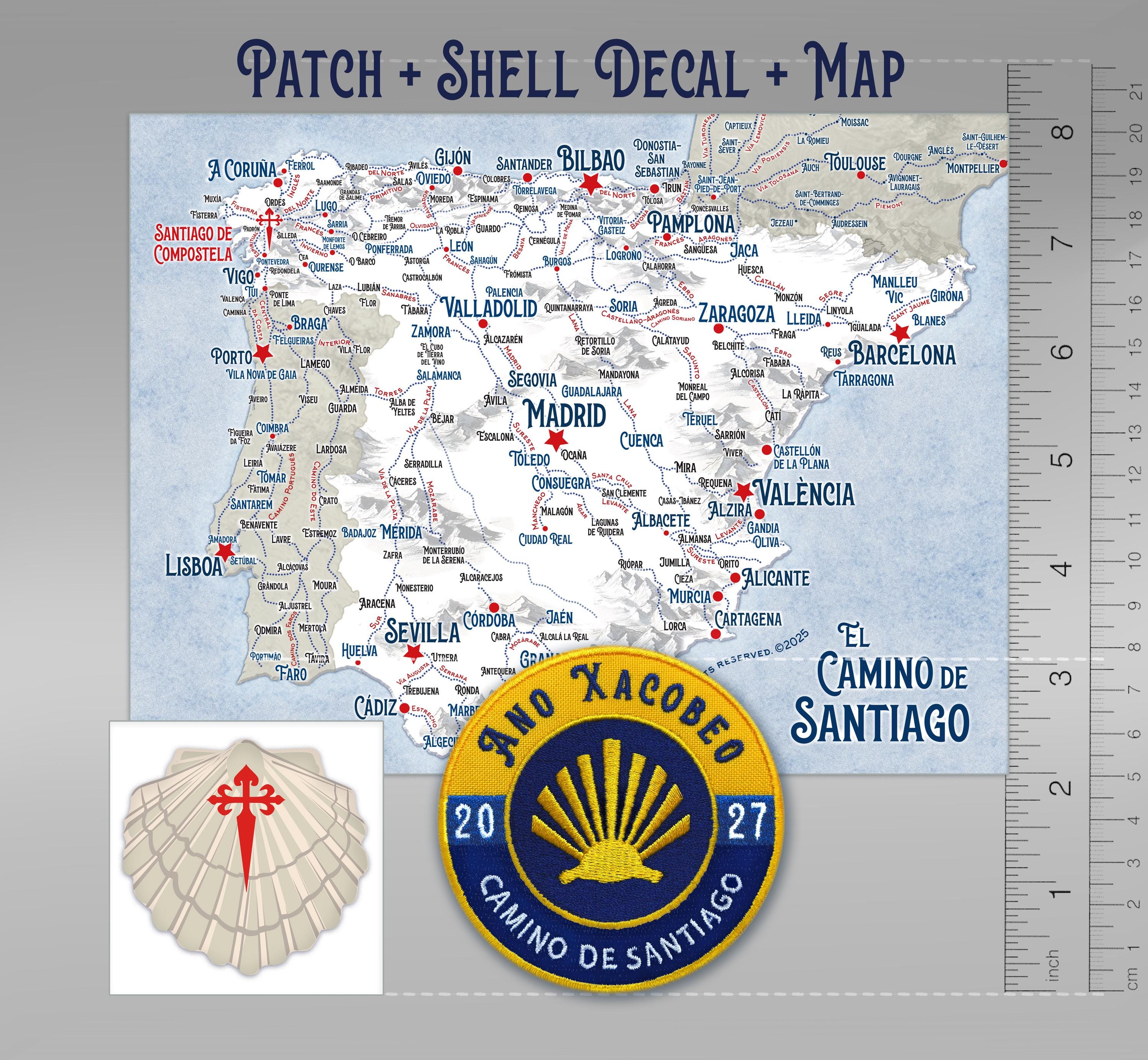 2027 Camino Patch/badge + Decal // Camino De Santiago Año Xacobeo