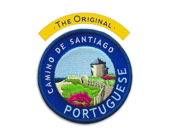 The Camino Portuguese Patch + Trail Map Card  // Camino De Santiago • Portugués • Global Shipping