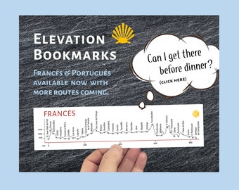Camino Elevation Bookmarks // Portugués & Francés