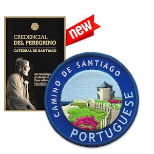 Official Camino Credential + The Camino Portuguese Patch + Trail Map Card  // Global Shipping