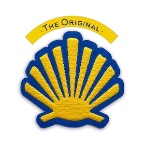 Gold Shell Patch/Badge + Map // Camino De Santiago