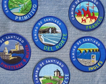 The Camino de Santiago Patch Set // Frances, Portuguese, Del Norte, Inglés, Primitivo, Finisterre & Muxía // Ships Worldwide