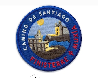 The Camino Finisterre & Muxía Patch + Trail Map Card // Camino De Santiago // Ships Worldwide