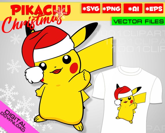 pokemon svg pikachu svg christmas svg pokemon go svg pokemon etsy pikachu christmas