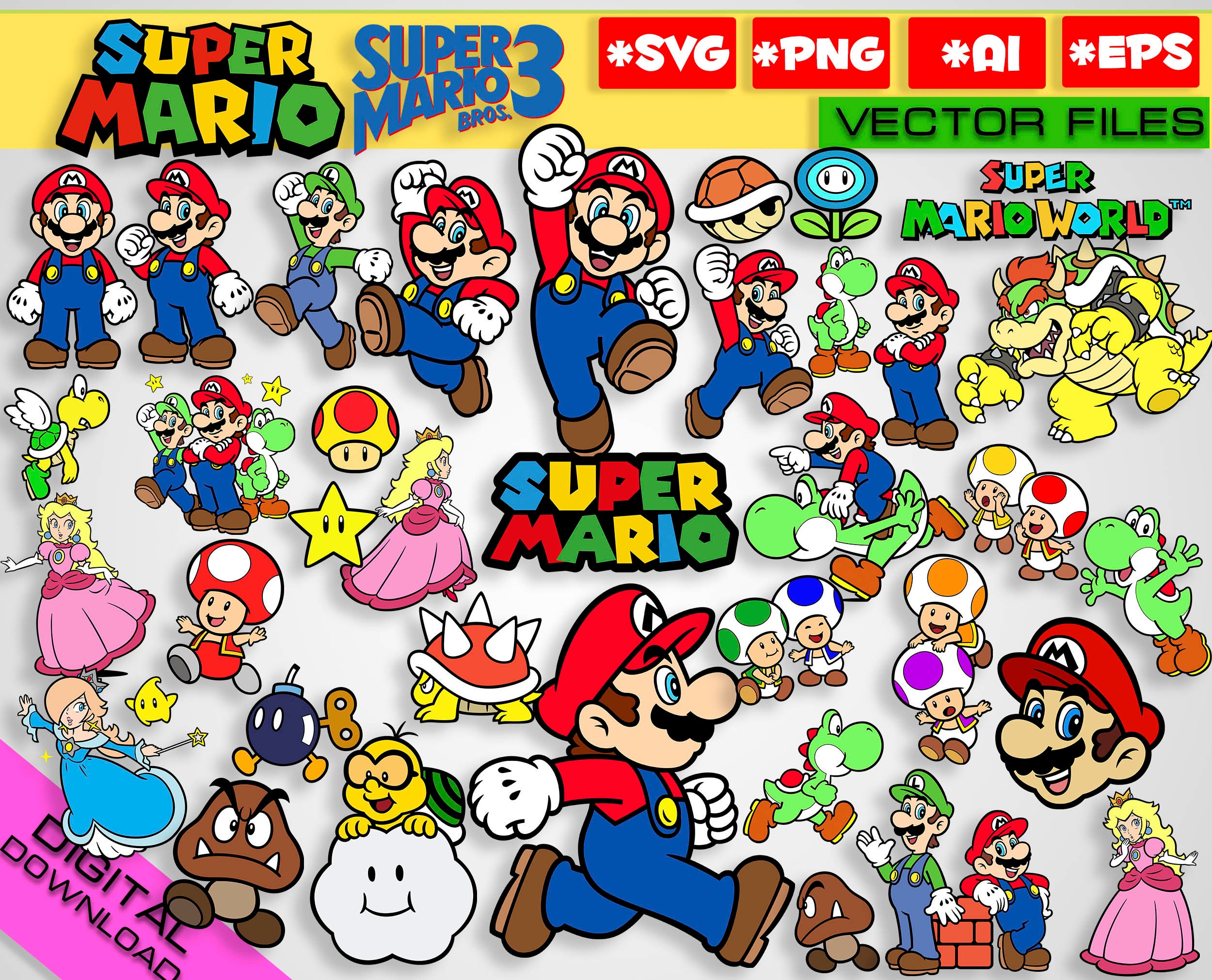 Free Free 318 Super Mario Characters Svg Free SVG PNG EPS DXF File