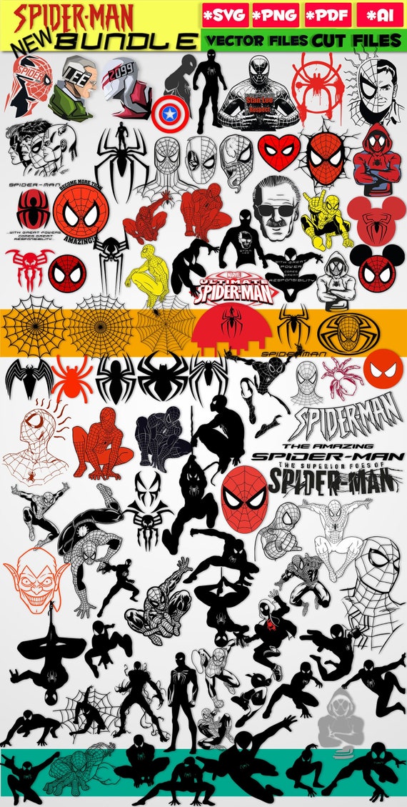 Download Spiderman svg Avengers svg bundle clipart Superheroes png | Etsy