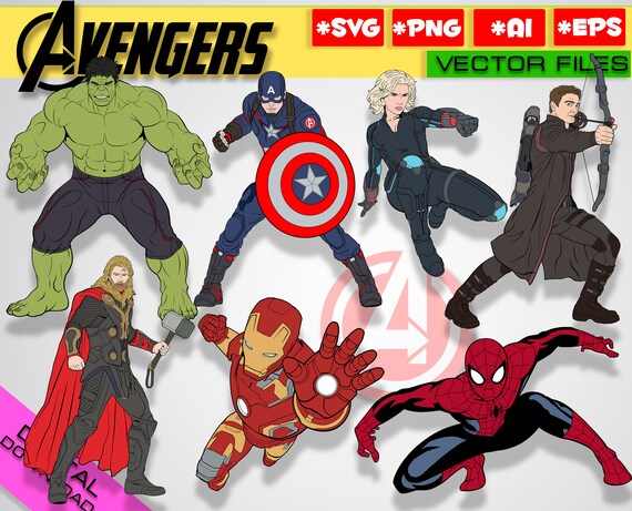 Download Avengers marvel SVG PNG 9 files Marvel svg Avengers svg | Etsy