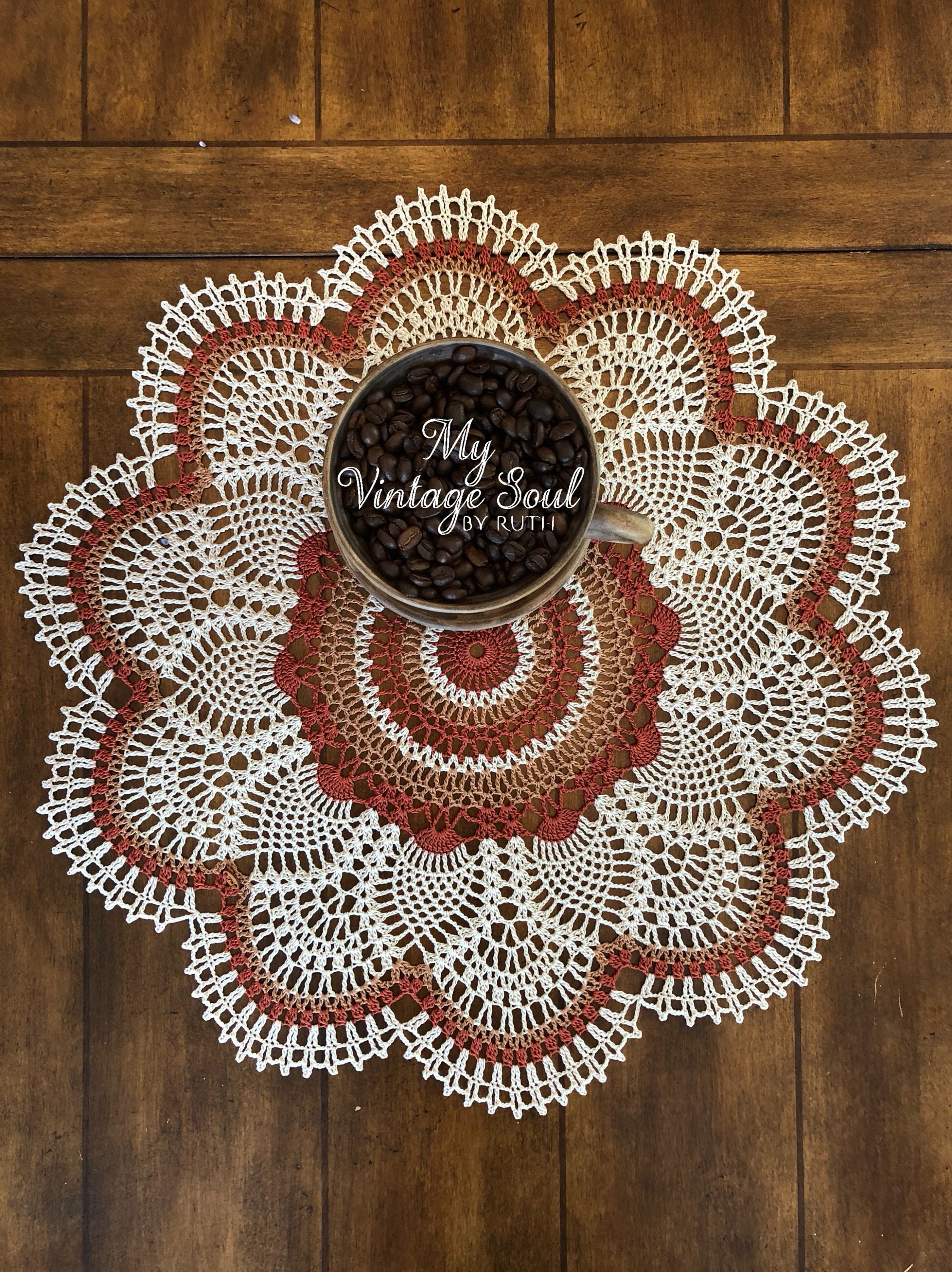 Lace Crochet Doily Rustic Doily Coffee Table Centerpiece Etsy