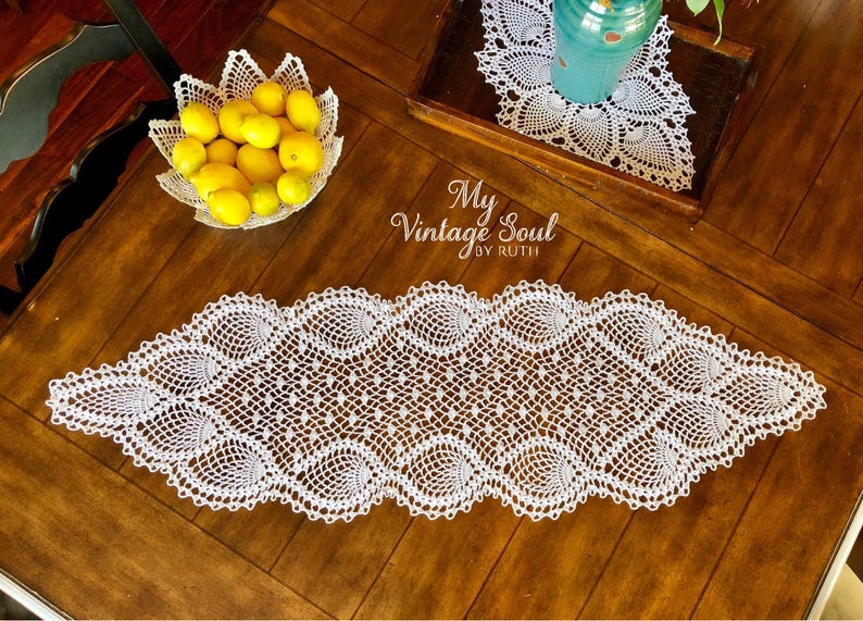 Doily Lace Dresser Scarf Home Decor Vintage Decorative Gift Crochet Doily