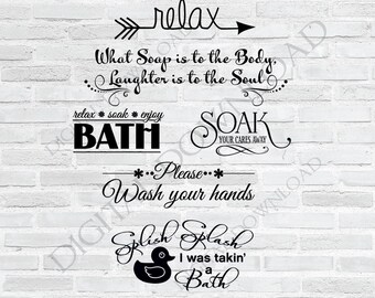 Bathroom Sayings Etsy