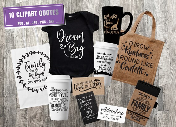 Download Svg Quote Bundle For Craft Projects Sayings For Vinyl Die Cut Etsy