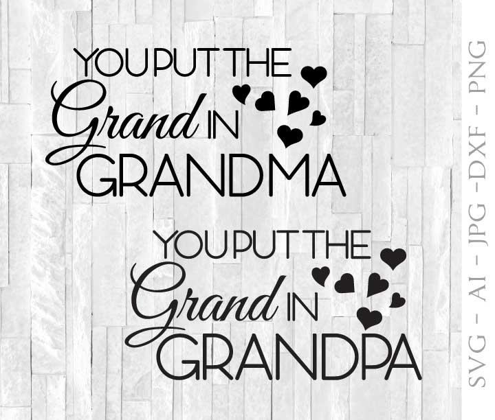 Download Grandma Grandpa Svg Quote Design Dxf Cricut Craft Projects Etsy