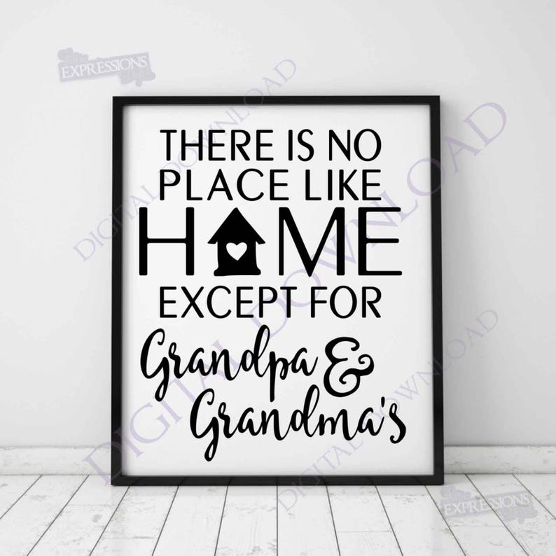 Download No place like home except Grandpa & Grandma's Digital SVG ...