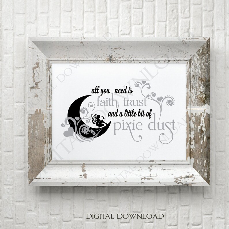 Pixie Dust Quote / Tinkerbell Quote Walt Disney-All you need by ItsWrittenOnTheWall - When i was