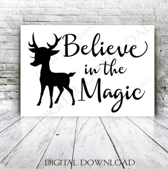 Christmas Vector Svg Clipart Quote Believe In The Magic Etsy