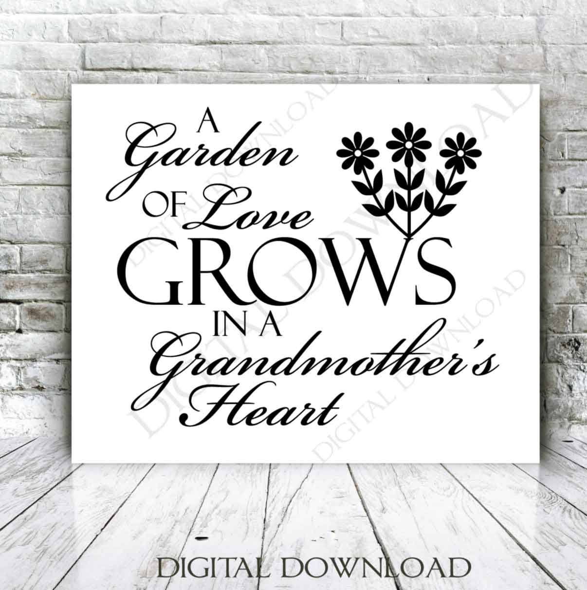 Download Grandmother SVG Quote Grandma Saying to Print Garden of ...